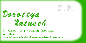 dorottya matusch business card